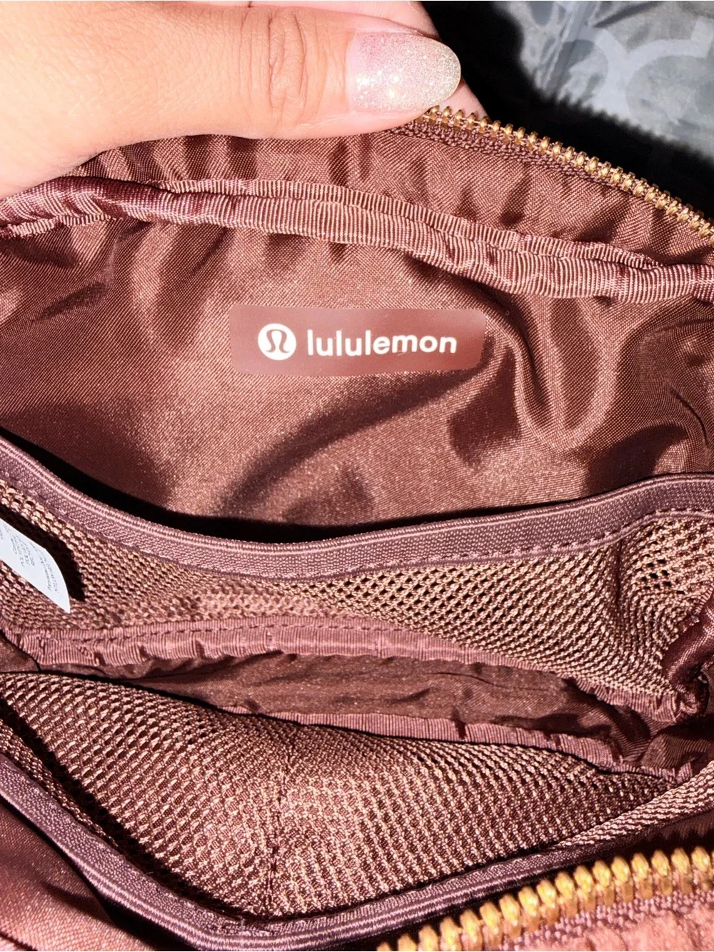 lululemon athletica Brown Sherpa Crossbody Bag